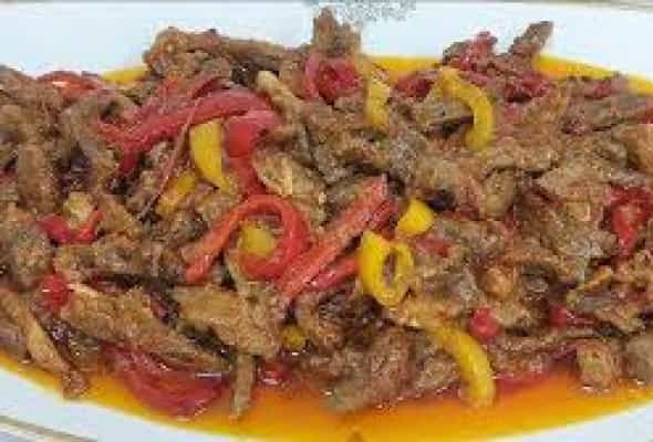 Can əti fajitas 400 qr - Can əti, rəngli bibərlər,...