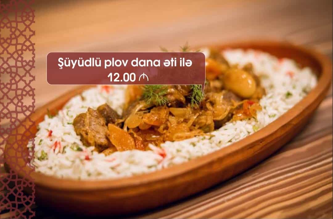 Şüyüdlü plov dana əti ilə - Şüyüdlü plov dana əti ilə