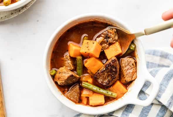 BEEF POTATO SOUP - (Kartof , kök ,smoked beef , qaymaq...