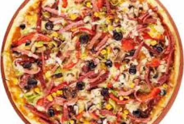 Pizza Qarışıq 500 qr - Un, toyuq filesi, salami, göbələk,...