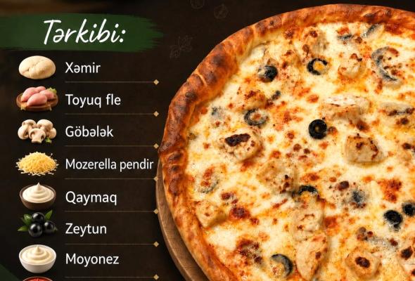 Xamalı pizza - 31sm