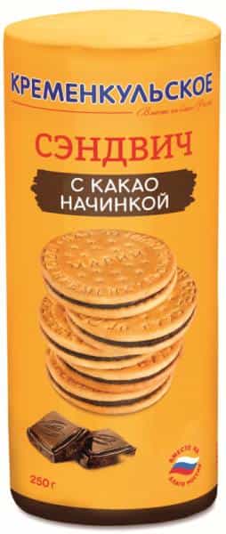 Печенье "Сказ от Марии" с какао начинкой 250 г - Кременкульское