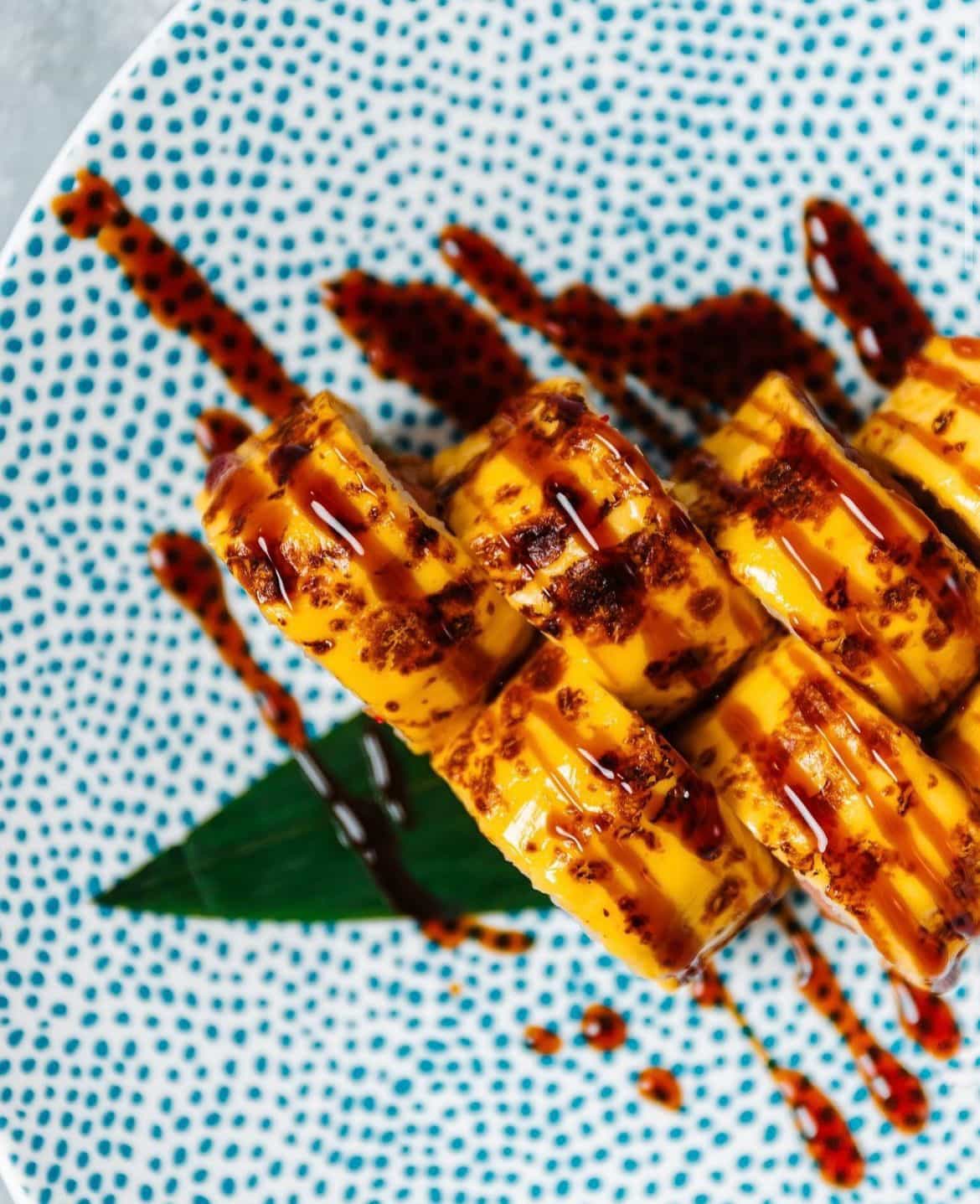 Hot roll cheese - (Yaponica düyü, nori, pendir, xiyar,...