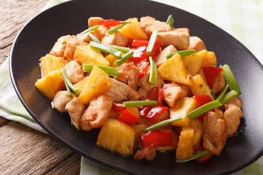 ANANAS TOYUQ - (Toyuq filesi,ananas,özəl sous,rengli...