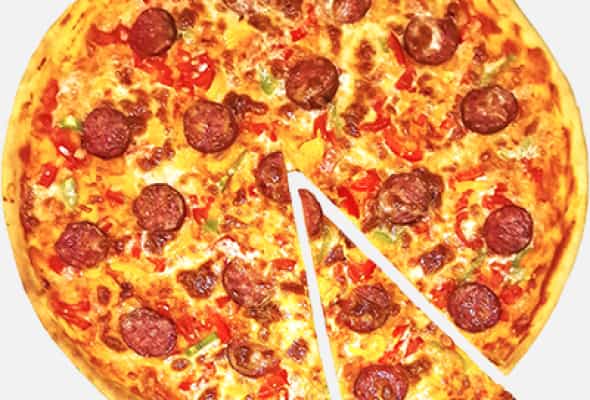 PİZZA KOLBASALI - (kolbasa,mozerella,pomidor,xüsusi...