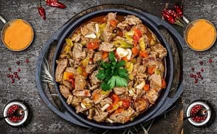 ÇOBAN QOVURMASI - (Quzu əti,kartof,quyruq,soğa...