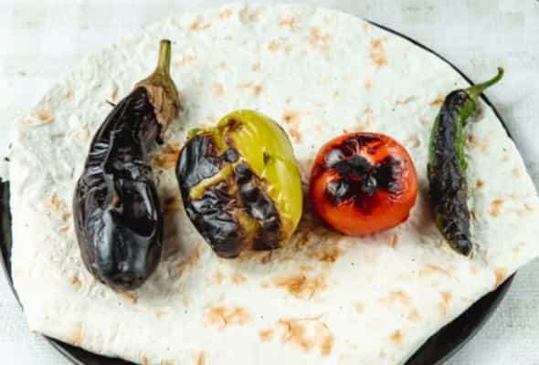 Tərəvəz kababı 350 qr - (Pomidor, acı bibər, badımcan)