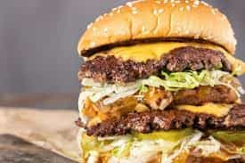 Double burger 180 qr - Burger çörəyi, mal əti, duz,...