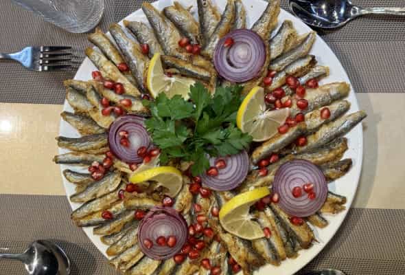 XAMSI BALIK - Xamsi, Kahi, nar, qirmızı sogan, limon