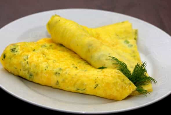 Omlet Pendirli - Yumurta, Holland pendiri, zeytun yağı