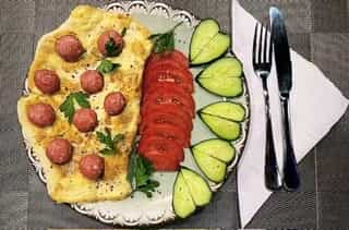 Omlet sosisli - Yumurta sosiska