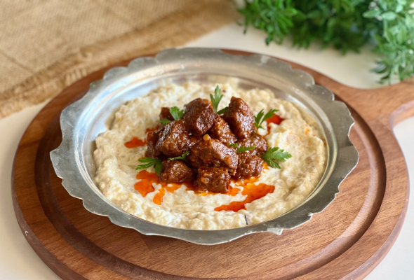 Türksayağı Ali nazik (350 qr) - (Can əti, qaymaq, badımcan,...