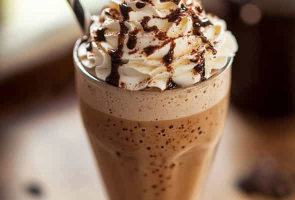 Frappuccino - Espresso, süd, karamel siropu, buz,
