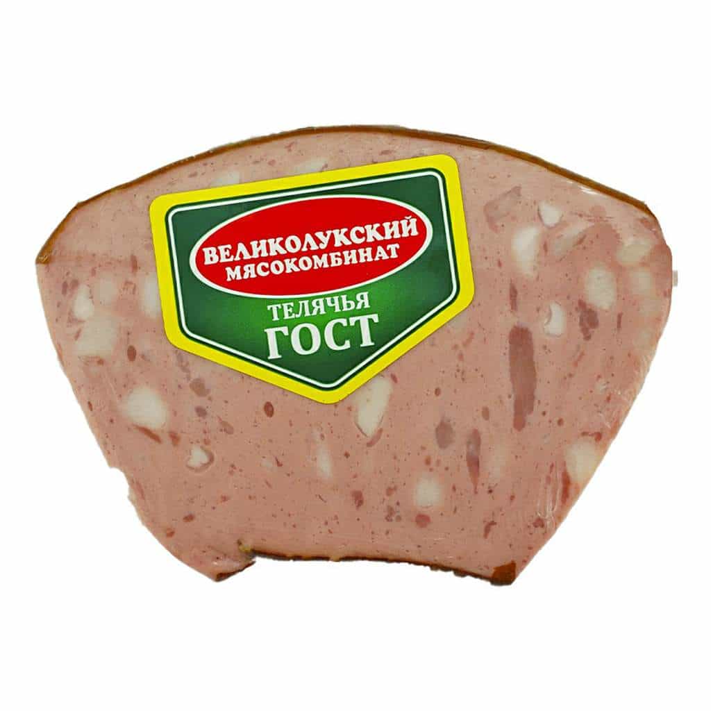 Колбаса варёная Телячья ГОСТ в\у порц - Великолукский...