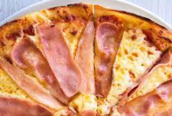 Vetçina Pizza pendirli - (İtalyan xəmiri,Alfredo sousu,...