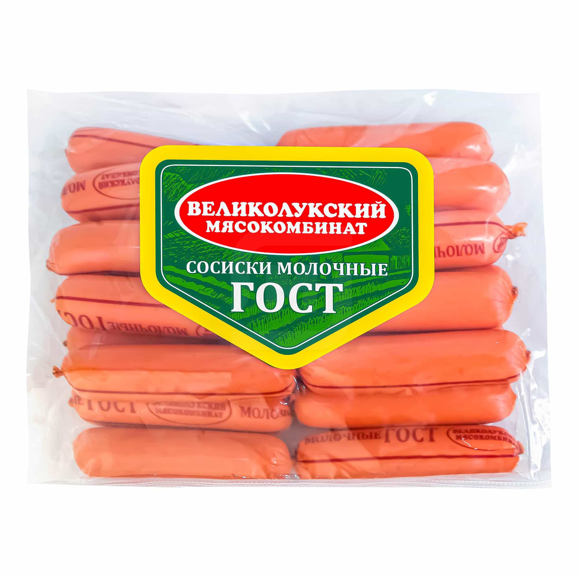 Сосиски молочные 580 г - Великолукский...