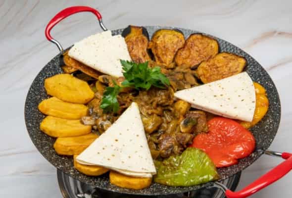 Quzu içalatı sacı 1500 qr - (Quzu içalatı, kərə yağı, kartof,...