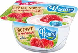 ЙОГУРТ С КЛУБНИКОЙ ФРУАТЕ 125 Г 2,5% ванночка - Вкуснотеево