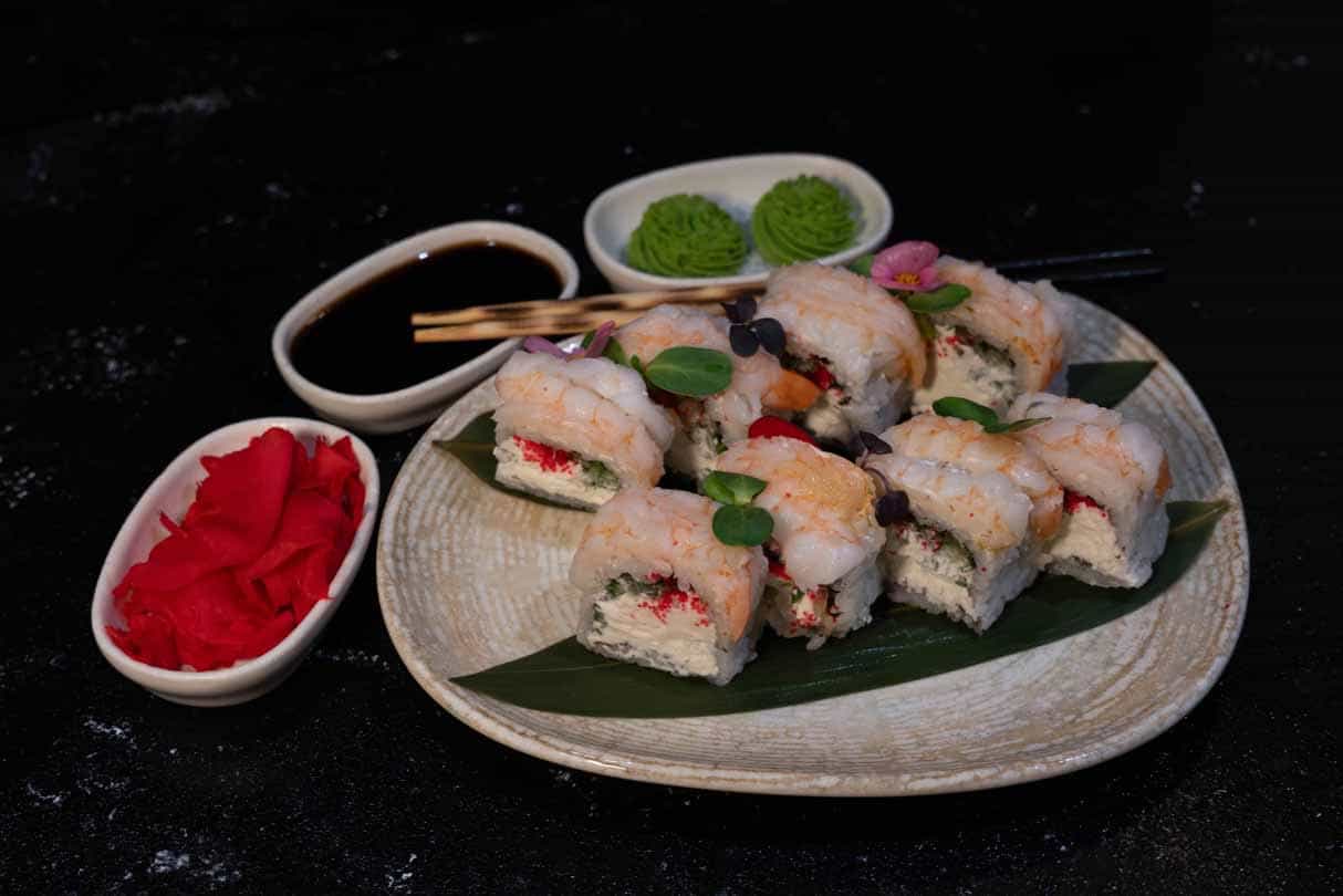 Samuray Roll - Düyü, nori, krevetka, krem pendir,...