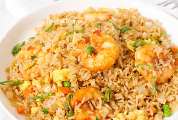 wok rice  shrimp - (Krevetka, yapon düyü , yerkökü,...