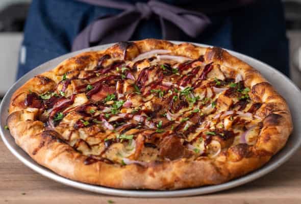 Pizza BBG - Toyuq əti, qarğıdalı, Holland...