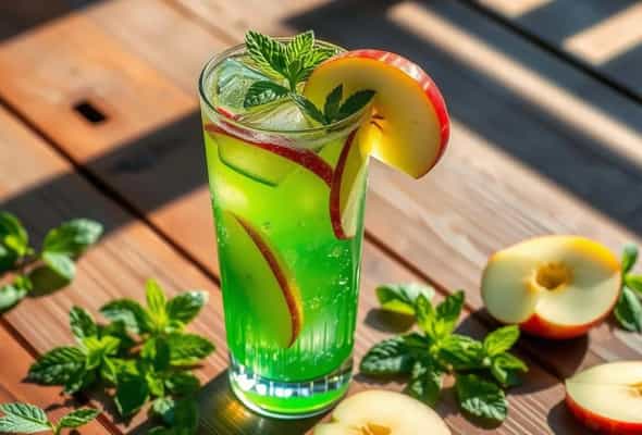 Apple & Mint - Alma siropu, təzə nanə, laym siropu,...